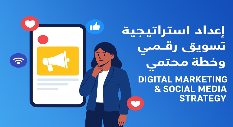 إعداد استراتيجية تسويق رقمي وخطة محتوى متكاملة لزيادة حضورك على السوشيال ميديا